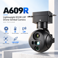 Kamera Gimbal UAV Mini 3 Axis A609R 2MP EO 640X512 IR Thermal AI Tracking 1200m Laser Rangefinder Drone Payload