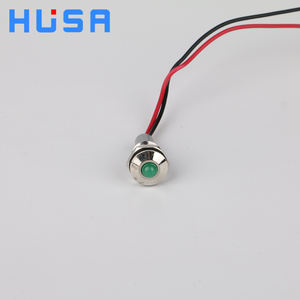 HUSA lampu LED Pilot logam 10mm, lampu indikator dua warna tiga warna tahan air lampu sinyal IP65 kabel 15cm 3V 6V 12V 24V 220V - Product Image 3