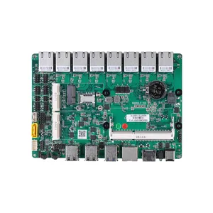 Qotom DDR4 8 Ethernet SATA 3 Mini-PCIe 3G/4G Firewall pfsense Motherboard Mini itx E key M.2 for Wi-fi