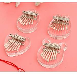 Pequeño 8 tonos Mini pulgar Piano portátil ocho tonos madera Kalimba dedo Piano música Accesorios - Product Image 3