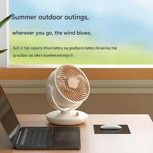 <b>Mini</b> <b>Desk</b> Fan Oscillating Portable USB Table Fan Quiet Air Circulator Small Cooling Fan Personal Fan for Office - Product Image 4