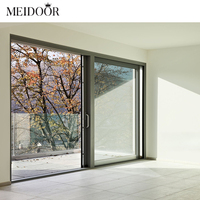 Fenêtres coulissantes en verre double vitrage en acier inoxydable Meidoor Meidoor avec conception écoénergétique pour usage extérieur