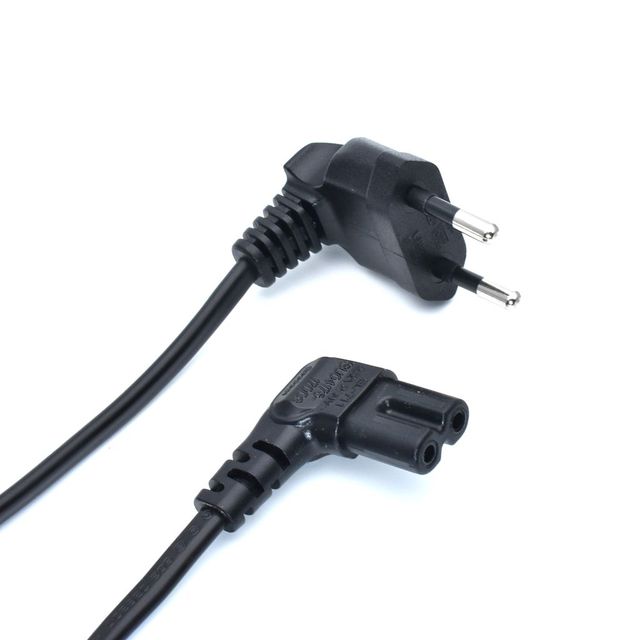 EU 2pin Plug Elbow Angled to IEC 60320 C7 Power Cable for Samsu Sony LED TV 300cm