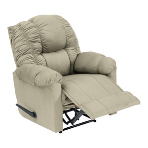 Chaise inclinable à bascule et rotative classique en velours de bonne qualité-Beige clair-NZ100 - Product Image 1