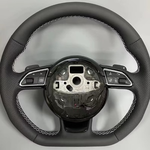 Volante de cuero para Audi <span class=keywords><strong>A3</strong></span> 8V A6 C7 C6 S3 A5 A4 B8 B9 Q7 Q5 RS3 A7 TT S8 Q8 S4 A8 RS7 S5 S6 S7 Q3 Q5 Volante - Product Image 1