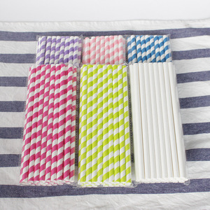 Disposable <b>Paper</b> Straws 8mm <b>Biodegradable</b> Eco Friendly Party Use - Product Image 2