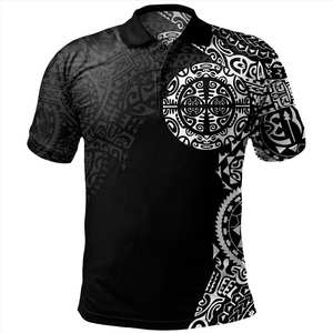 Chemises polo de golf grande taille en gros, <span class=keywords><strong>drapeau</strong></span> tahitien, tatouages polynésiens imprimés, chemises polo personnalisées, vêtements pour hommes - Product Image 3