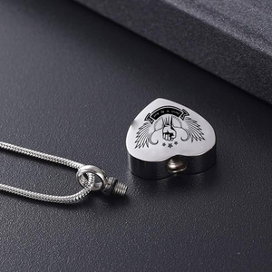 Gioielli per la cremazione, l'acciaio inossidabile sarà sempre nel mio cuore. Ali d'angelo. Gioielli da cremazione, souvenir, collane commemorative - Product Image 3