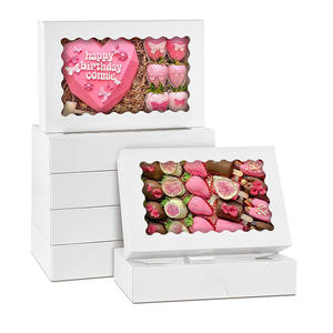 Прямые поставки с завода: Упаковочная коробка для десертов и тортов с окном, 12x8x2.5 дюйма, пищевой картон, белая, для трансграничной торговли - Product Image 6