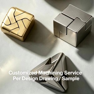 Cubo de Rompecabezas de Mecanizado CNC, Juguete Antiestrés para Escritorio Ejecutivo, Cubo Mágico Magnético, Gadget Genial, Modelo de Cubo Magnético de Rompecabezas - Product Image 1