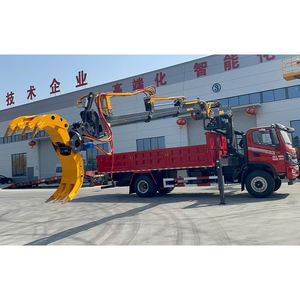 رافعة شاحنة هيدروليكية قابلة للطي نصفياً مع ذراع تلسكوبي ومثبت هيدروليكي 8م 9م معدات مناولة النفايات الفولاذية مع شهادة CE - Product Image 4