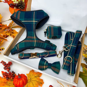 Arnés y Correa para Perro de Diseño Premium de Lujo, con Logotipo Personalizado, Sin Tirones, Estilo Escocés, Venta al Por Mayor - Product Image 5