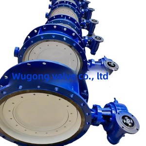Large Diameter Soft Seal Flange Butterfly Handle D342X-10/16C/Q/P Stainless Steel Water/Liquefied DN350 Water D342X-10/16C/Q/P L - Product Image 5