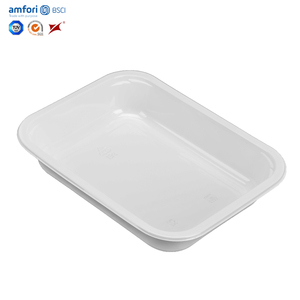 Factory Cheap Microwaveable Safe Disposable Cpet Plastic Food Tray