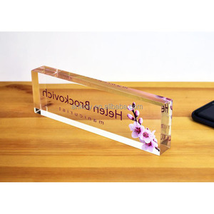 Blocchi per Targhette Personalizzabili di Lusso in Acrilico Trasparente Spessore 20mm Lucidato e Lavabile con Facile Montaggio - Product Image 2