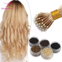 Anneaux en cuivre nano personnalisés GlamorDove pour extensions de cheveux, sans silicone, micro-perles nano, accessoires pour salon de coiffure