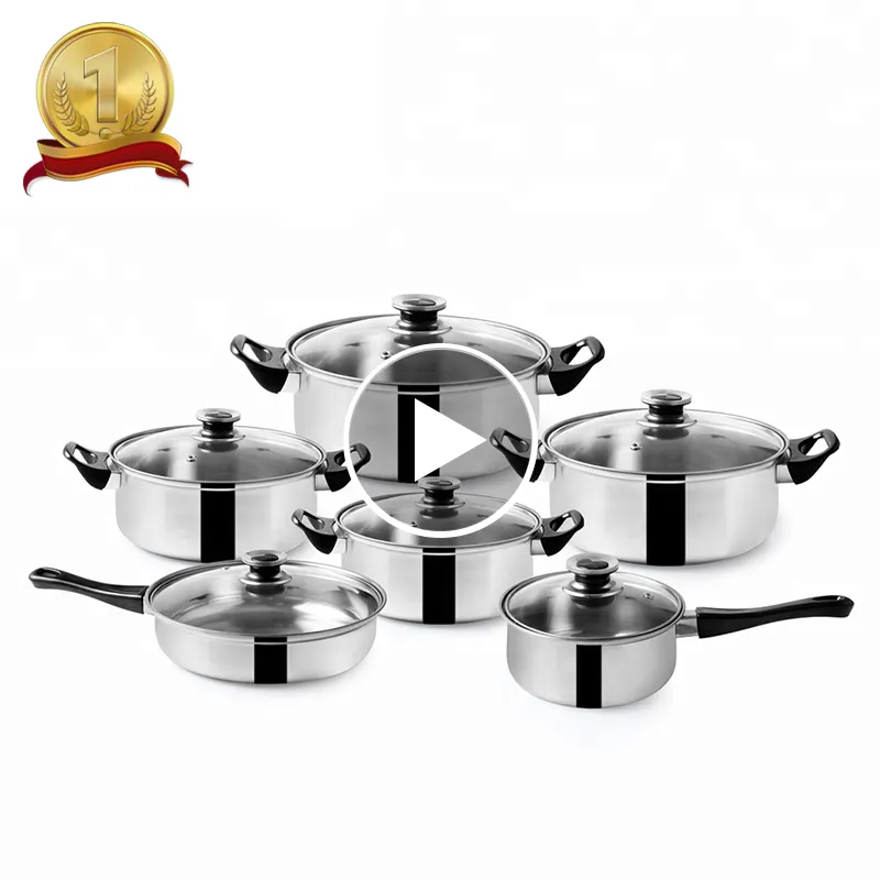6 pcs stainless cooking pot kitchen set cookware with good price