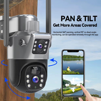 Caméra de sécurité solaire WiFi LTE COSFLOW V380 Pro 3MP, étanche IP66, extérieure, avec suivi de mouvement humain, vision nocturne, audio bidirectionnel