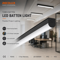 Plafonnier LED encastré en aluminium, puissance sélectionnable, pour magasin, bureau, hôpital, couloir