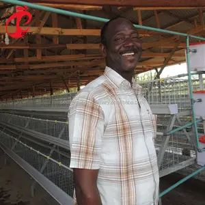 Uganda Magazzino Allevamento di Pollame Automatico Strato Gabbia di Pollo Per La Vendita