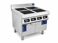 Cuisinière électrique commerciale à quatre brûleurs en acier inoxydable pour riz, soupes et sauces en pot en terre cuite