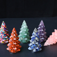 Árbol de Navidad al por Mayor, Árbol de la Suerte, Adorno de Cristal, Decoración de Escritorio, Regalo de Navidad, Accesorio de Decoración para el Hogar
