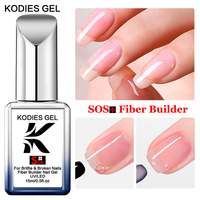 KODIES GEL – Base Coat en Caoutchouc Fibreux SOS avec Logo Personnalisé, Vernis Gel UV Non Toxique pour Réparation des Ongles, Gel Constructeur Fin et Souple pour Ongles