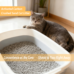 Litière pour chat biodégradable écologique au charbon actif minéral naturel, granulés irréguliers 0,5-2 mm 1-4 mm, 5L/4kg, anti-odeurs supplémentaires - Product Image 2
