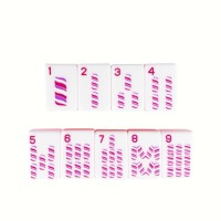 Tuiles de Mahjong en Acrylique Bicolores Blanc et Rose, Style Fruits, Jeu de Mahjong Américain, Tuiles de Mahjong à Motifs Personnalisés
