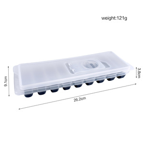 Bac à glaçons en silicone 9 compartiments grande taille avec couvercle, facile à démouler, pour usage domestique - Product Image 3