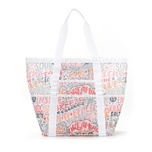 Sac de plage en maille style tropical, grand sac à main portable pour la plage, sac de natation respirant à grille pour les <span class=keywords><strong>vacances</strong></span> - Product Image 4
