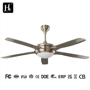 Ventilador de Techo Moderno de 52 Pulgadas con 5 Aspas y Luz LED, Motor de CC, Control Remoto para Hogar y Oficina, Metal - Product Image 4