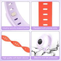 Bracelet en silicone réglable, design adapté à l'Apple AirTag, souple, durable, anti-perte, housse de protection GPS pour enfant et animal de compagnie