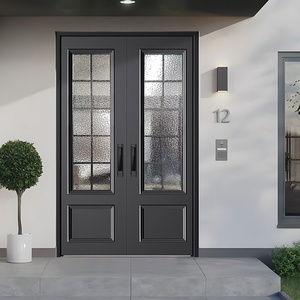 Portes <span class=keywords><strong>d</strong></span>'<span class=keywords><strong>entrée</strong></span> élégantes en acier et en fer pour maisons, designs de portes principales époustouflants reflétant <span class=keywords><strong>le</strong></span> luxe et une sécurité supérieure - Product Image 2
