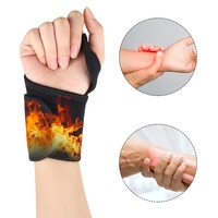 Paire de supports de poignet auto-chauffants à compression pour le badminton, les sports et les activités de charge, avec bandes de mousse articulées