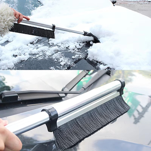 1 pelle à neige automobile télescopique en aluminium, pelle multifonctionnelle pour neige et glace, outil d'hiver, brosse de voiture - Product Image 3