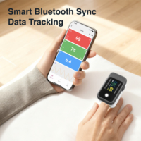 Oxymètre de pouls au doigt Bluetooth homologué CE BERRY avec écran OLED, capteur SpO2, alimentation électrique