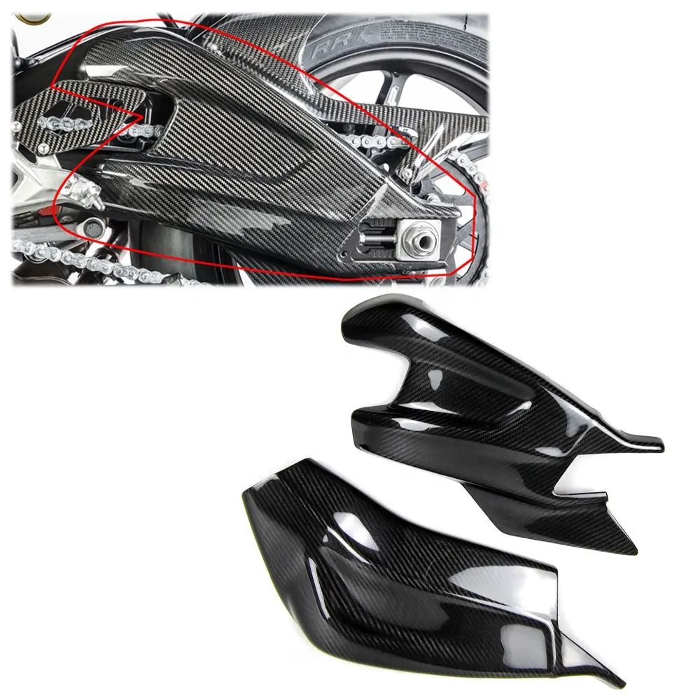 Cho 3K đầy đủ sợi carbon xe máy BMW S1000R 2014 + S1000RR 2009 2014 chuỗi bảo vệ Bìa