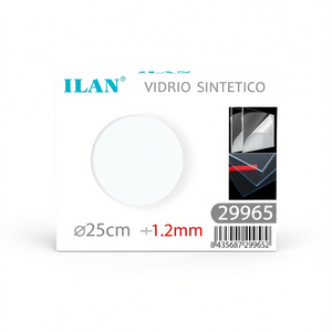 Lastra di Vetro Sintetico Iln Diametro 25 Cm Spessore 1,2 Mm Per Esposizione e Protezione - Product Image 2