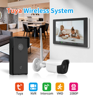 Système d'interphone vidéo sans fil avec caméra 1080p, vision nocturne, Tuya WiFi6, écran LCD TFT 10 pouces, détection de mouvement, étanche