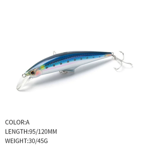 Le esche WEI che pescano pesciolini che affondano pesanti esche da pesca 120mm 45g di branzino attirano esche artificiali in acqua salata a lunga fusione - Product Image 5