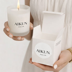Bougie parfumée AIKUN en verre épais, bougie en cire de soja pour l'aromathérapie, idéale pour les mariages, les fêtes, les cadeaux, vente en gros en usine - Product Image 1
