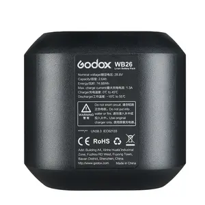 Godox WB26 2.6Ah AD600PRO แบตเตอรี่ลิเธียมสำหรับ AD600PRO AD600 PRO