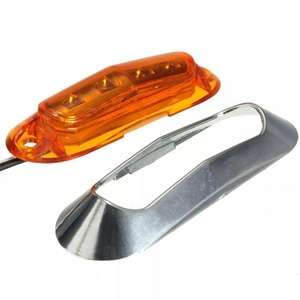 Luces Laterales Ovaladas Cromadas, 4 LED, 12v 24v, Luz LED de Alta Luminosidad para Camiones, Remolques, Camiones <span class=keywords><strong>Scania</strong></span> - Product Image 3