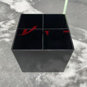 Tốt Nhất Bán Hiện Đại Màu Đen Acrylic Cho Trang Điểm Bàn Chải Và Bút Hiển Thị Hộp Bảng <span class=keywords><strong>Top</strong></span> Thân Thiện Với Môi PMMA Đứng Cho Các Cửa Hàng Bán Lẻ - Product Image 3