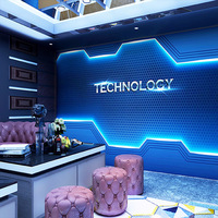 Fondo de Pantalla 3D Estereoscópico Futurista para Transmisión Electrónica en Vivo, para Cibercafés y Salas de E-sports