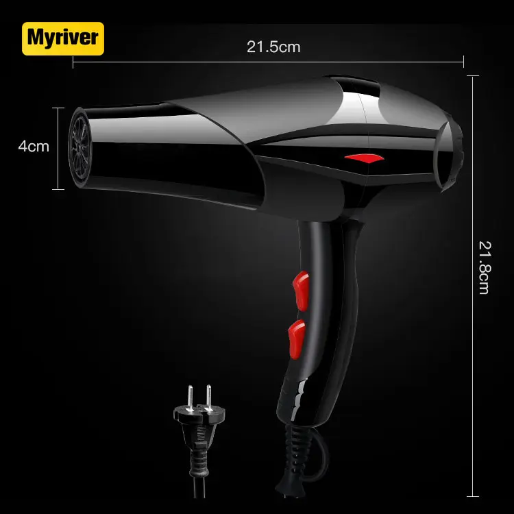 Myriver Free Shipping Professional Electric Hair Dryer Salon Hairdressing Blow With 3 Speed 2 Heat Settings 2400W