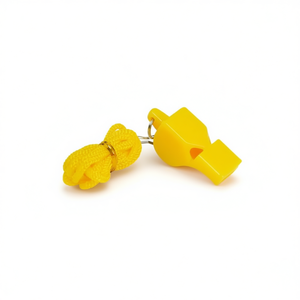 นกหวีดพร้อมเชือก 14 ซม. สีเหลือง สำหรับกีฬาและการใช้งานกลางแจ้ง - Product Image 1