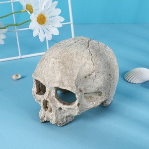 Decoración para Acuario, Adorno de Calavera de Resina SKS10, Escondite para Peces, Cueva para Camarones, Calavera Simulada para Acuarios - Product Image 3