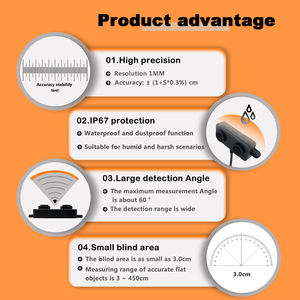 Sensor de Nivel Ultrasónico Moray ME101, Venta Caliente, Precio de Fábrica al por Mayor, Sensores de Distancia de Doble Sonda, Impermeable - Product Image 4